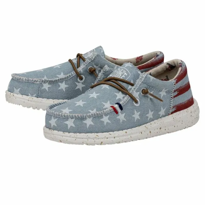 Hey Dude Big Kids Wally Youth Americana Denim Star 8211 Kids