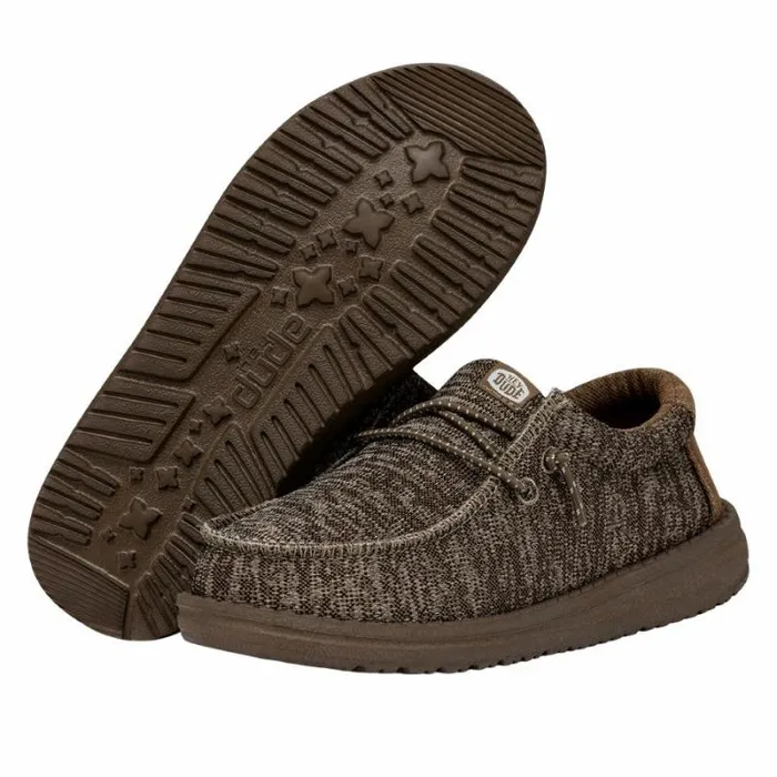 Hey Dude Big Kids Wally Youth Sport Knit Walnut 8211 Kids Hey Dude Big Kids Wally Youth Sport Knit Walnut 8211 Kids