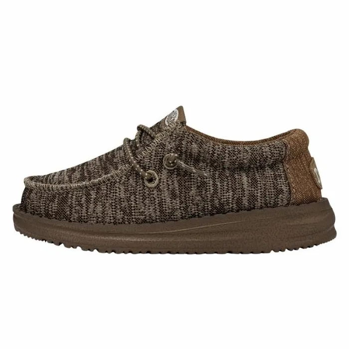 Hey Dude Little Kids Wally Toddler Sport Knit Walnut 8211 Kids