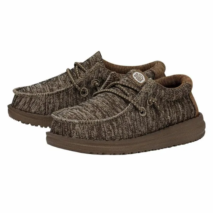 Hey Dude Little Kids Wally Toddler Sport Knit Walnut 8211 Kids Hey Dude Little Kids Wally Toddler Sport Knit Walnut 8211 Kids