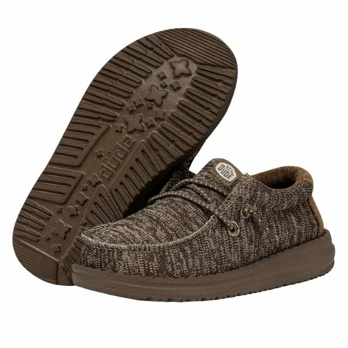 Hey Dude Little Kids Wally Toddler Sport Knit Walnut 8211 Kids Hey Dude Little Kids Wally Toddler Sport Knit Walnut 8211 Kids