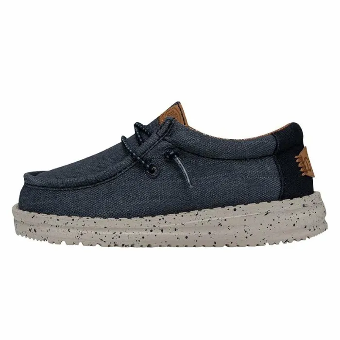 Hey Dude Little Kids Wally Toddler Washed Canvas Navy 8211 Kids