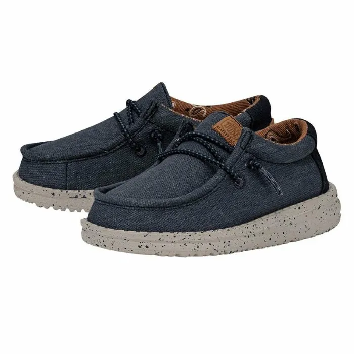 Hey Dude Little Kids Wally Toddler Washed Canvas Navy 8211 Kids Hey Dude Little Kids Wally Toddler Washed Canvas Navy 8211 Kids