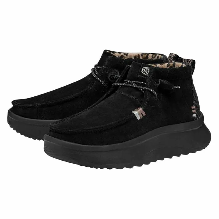 Hey Dude Wendy Wendy Peak HI Suede Black 8211 Women