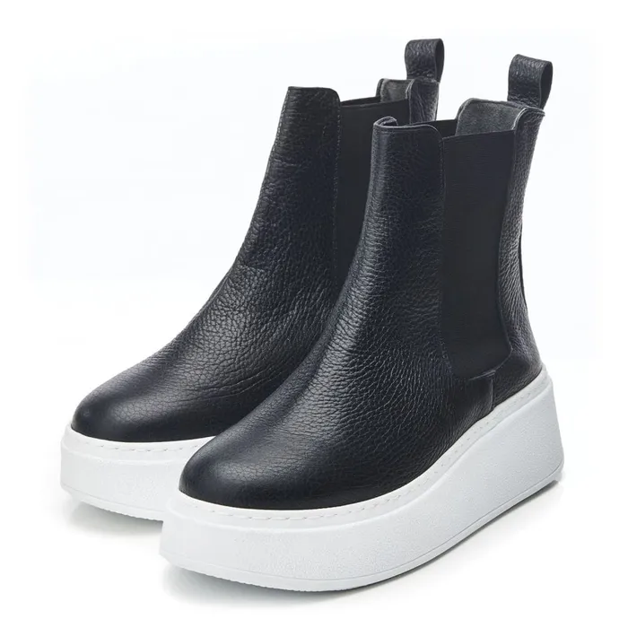 HighTop Trainers Women Moda In Pelle Bsoleful BLevi Black Leather HighTop Trainers Women Moda In Pelle Bsoleful BLevi Black Leather