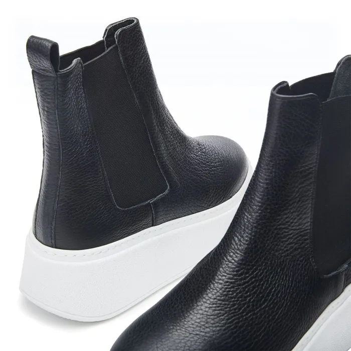 HighTop Trainers Women Moda In Pelle Bsoleful BLevi Black Leather HighTop Trainers Women Moda In Pelle Bsoleful BLevi Black Leather