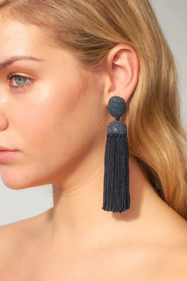 Hilary Earrings 8211 Crystals Thread Women Sachin and Babi Earrings Hilary Earrings 8211 Crystals Thread Women Sachin and Babi Earrings