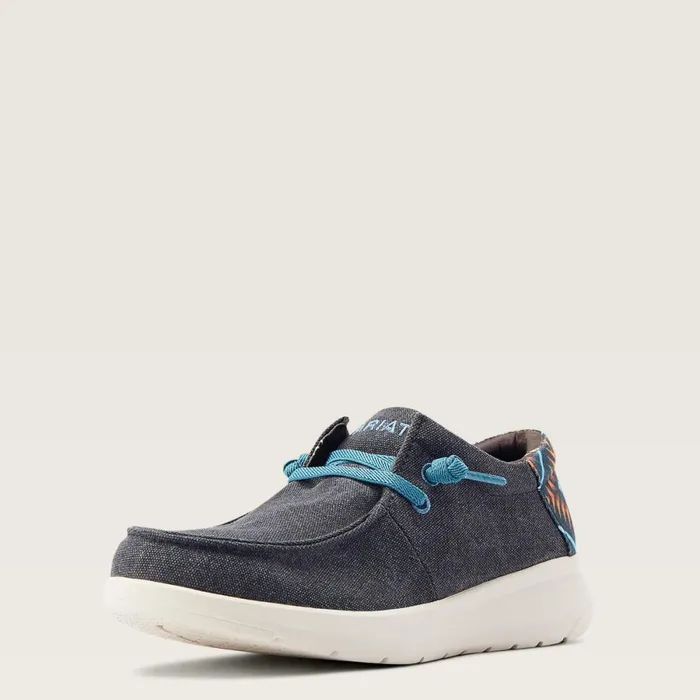 Hilo Charcoal Blueblue Southwest Men Ariat Shoes and Sneakers