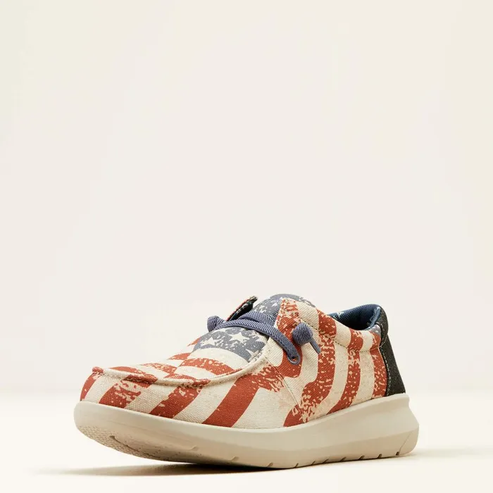 Hilo Stretch Lace American Flag Printcharcoal Men Ariat Shoes and Sneakers
