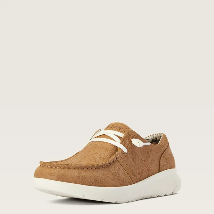 Hilo Tan Floral Emboss Women Ariat Shoes and Sneakers