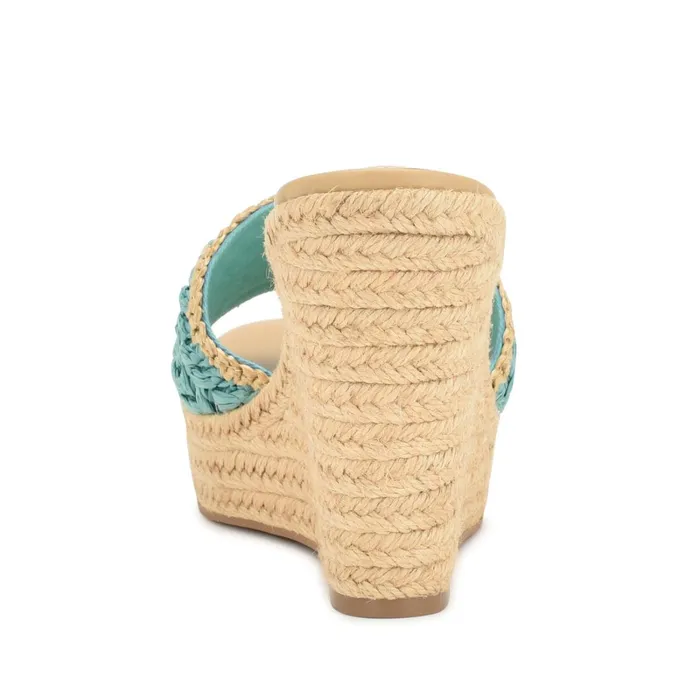 Holand Espadrille Wedge Sandals Aqua Blue Women Nine West Sandals Holand Espadrille Wedge Sandals Aqua Blue Women Nine West Sandals