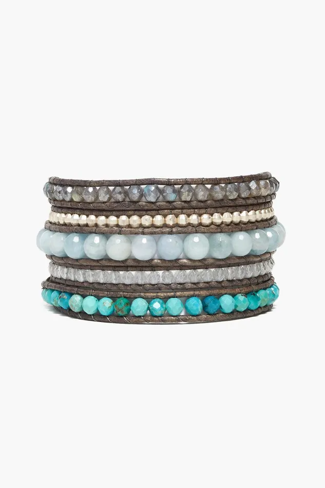 Horizon Wrap Bracelet Aquamarine Mix Women Chan Luu Bracelets