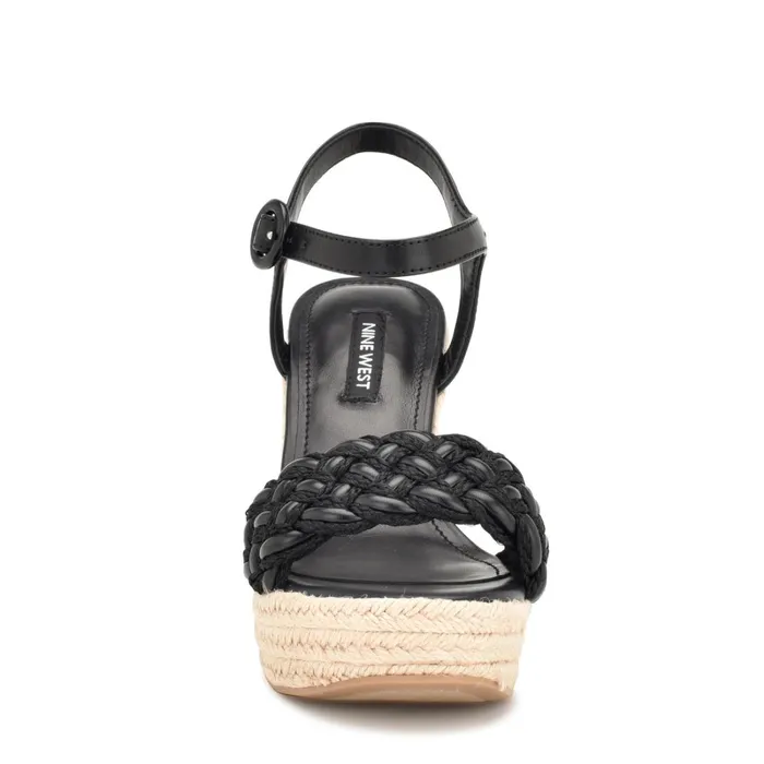 Hosana Espadrille Wedge Sandals Black Women Nine West High Heels Hosana Espadrille Wedge Sandals Black Women Nine West High Heels