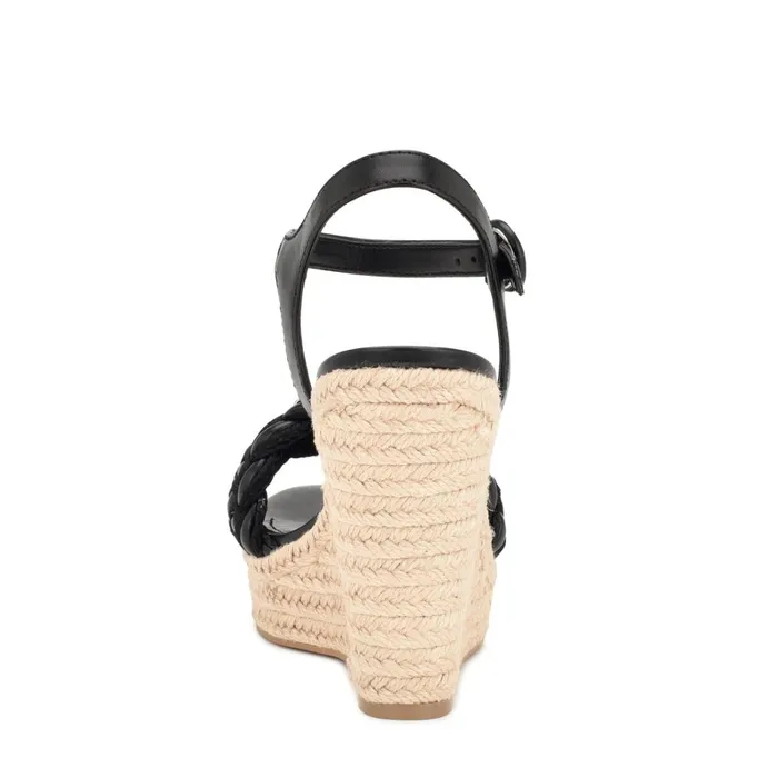 Hosana Espadrille Wedge Sandals Black Women Nine West High Heels Hosana Espadrille Wedge Sandals Black Women Nine West High Heels