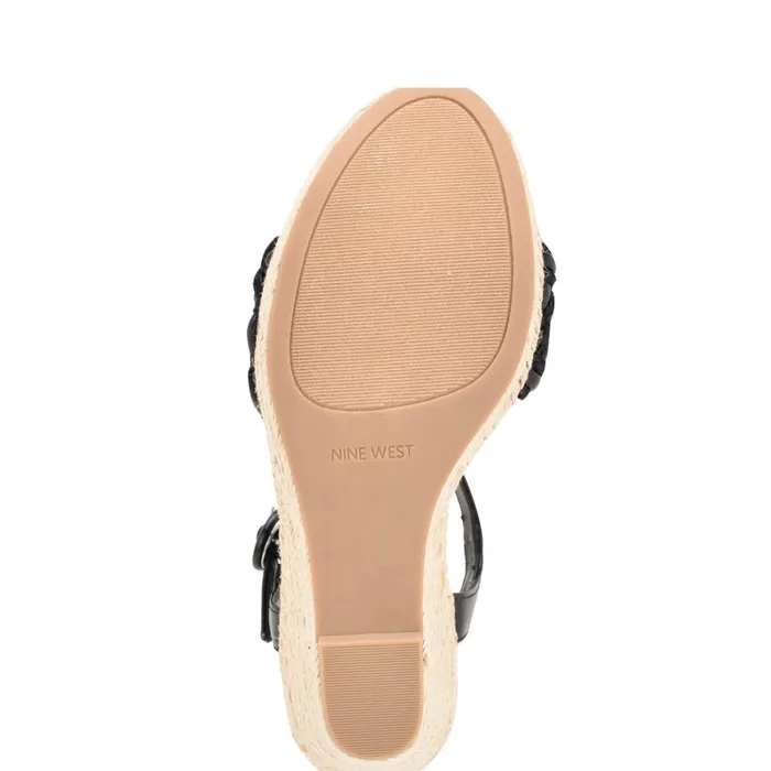 Hosana Espadrille Wedge Sandals Black Women Nine West High Heels Hosana Espadrille Wedge Sandals Black Women Nine West High Heels