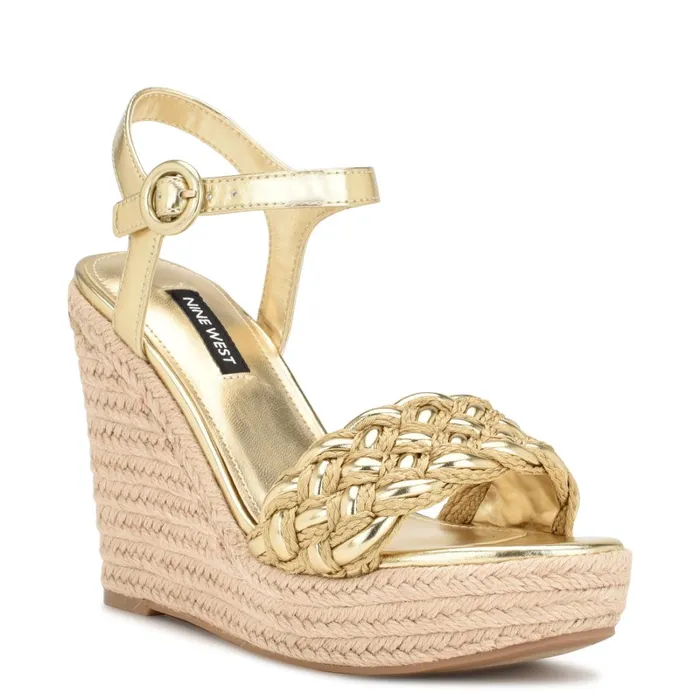 Hosana Espadrille Wedge Sandals Platino Women Nine West Sandals Hosana Espadrille Wedge Sandals Platino Women Nine West Sandals