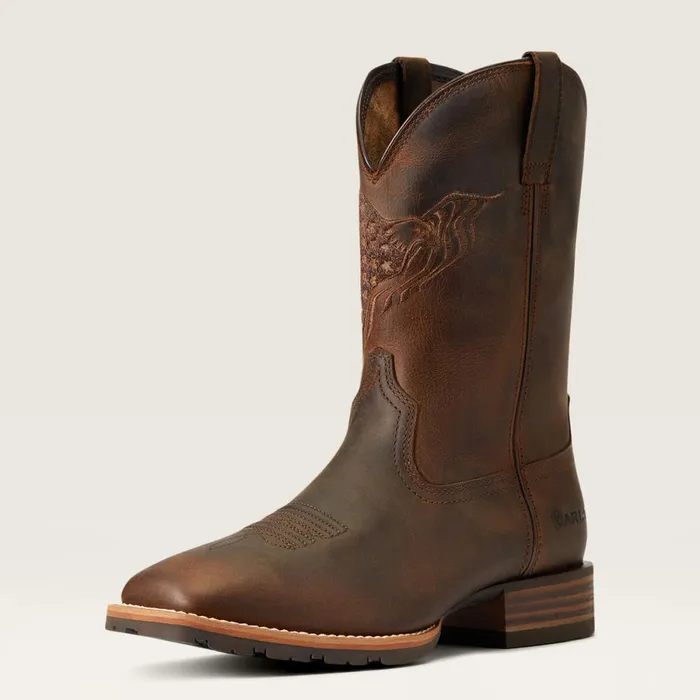 Hybrid Fly High Western Boot Distressed Brown Men Ariat Western Boots