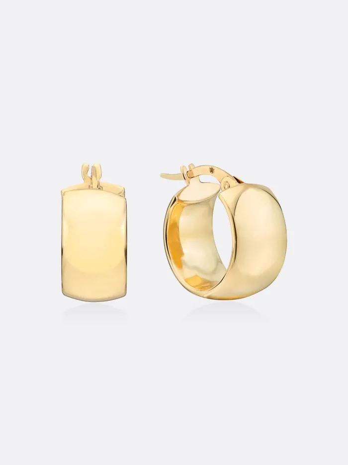 Icons Yellow Gold Mini Hoop Earrings Yellow Gold Women Brochu Walker Fine Jewelry