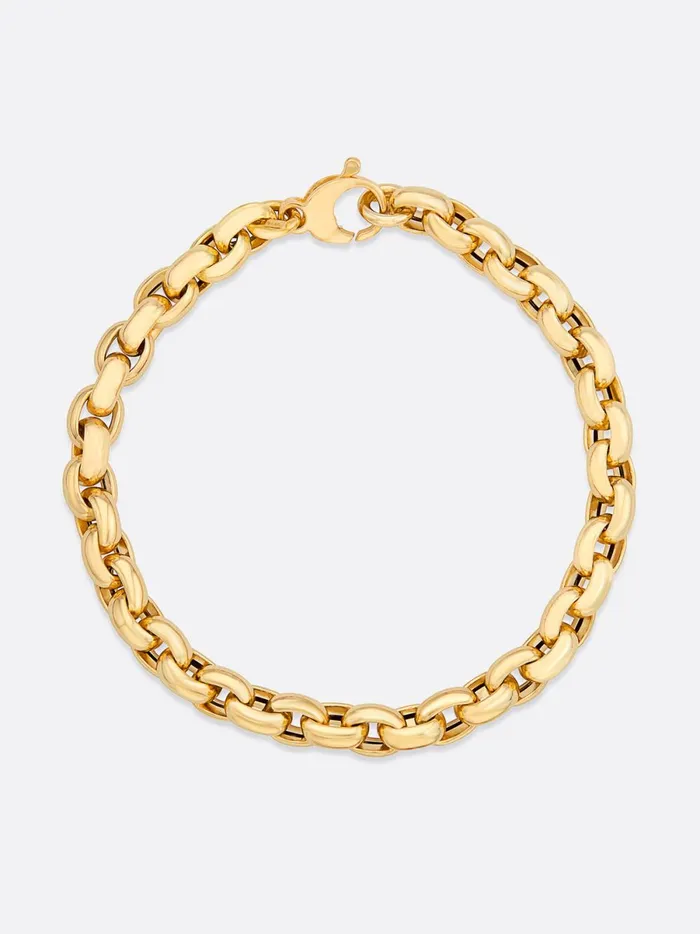 Icons Yellow Gold Rolo Link Bracelet Yellow Gold Women Brochu Walker Fine Jewelry