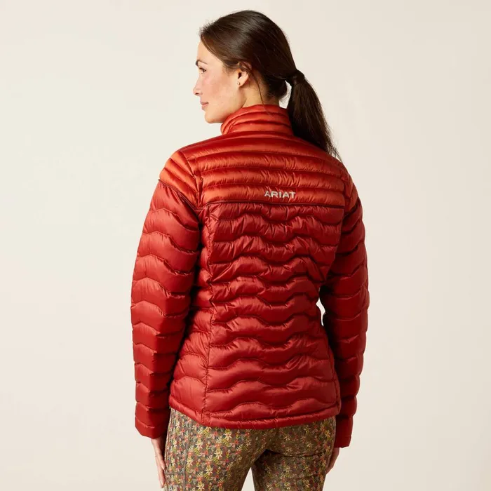 Ideal Down Jacket Iridescent Red Ochreburnt Bri Women Ariat Jackets and Vests