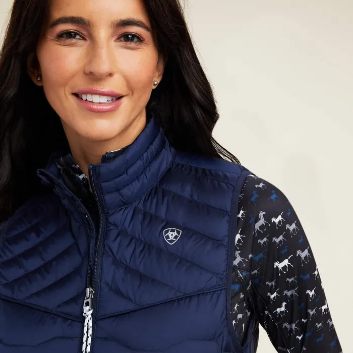 Ideal Down Vest Navy Eclipse Women Ariat Jackets and Vests Ideal Down Vest Navy Eclipse Women Ariat Jackets and Vests