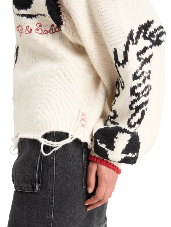 INTARSIA OVERSIZED PULLOVER Soft Ice Women Scotch and Soda Knitwear