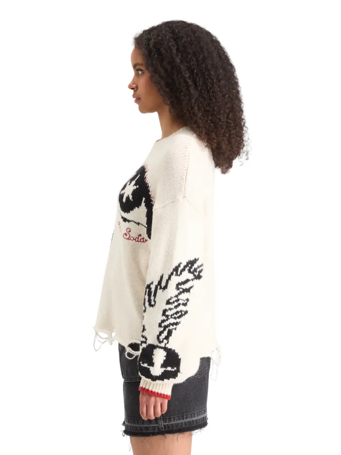 INTARSIA OVERSIZED PULLOVER Soft Ice Women Scotch and Soda Knitwear