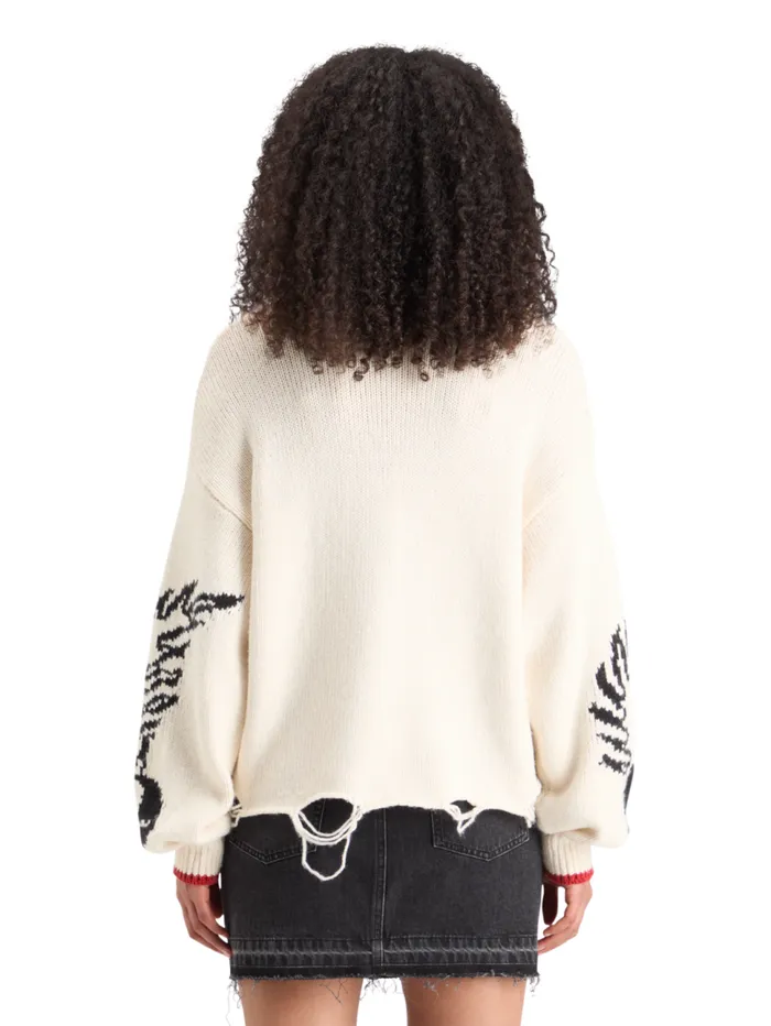 INTARSIA OVERSIZED PULLOVER Soft Ice Women Scotch and Soda Knitwear