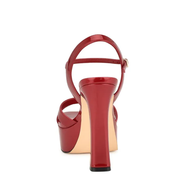 Iriv Platform Sandals Red Patent Women Nine West Platforms Iriv Platform Sandals Red Patent Women Nine West Platforms