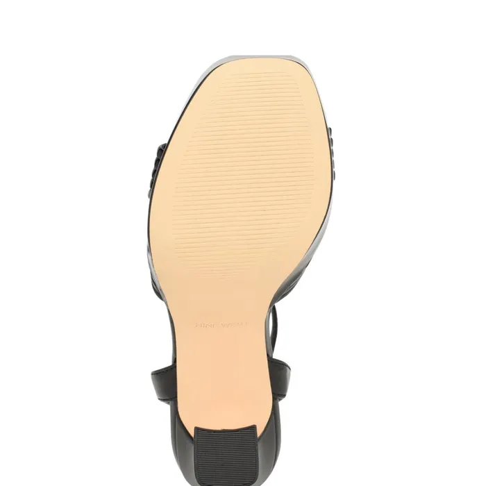 Irna Platform Ankle Strap Knotted Sandals Black Patent Women Nine West Dress Irna Platform Ankle Strap Knotted Sandals Black Patent Women Nine West Dress