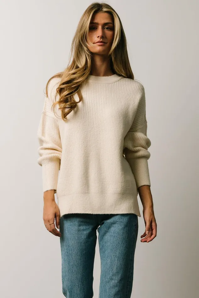 Jacey Knit Sweater Ivory Women Baltic Born Sweaters Jacey Knit Sweater Ivory Women Baltic Born Sweaters