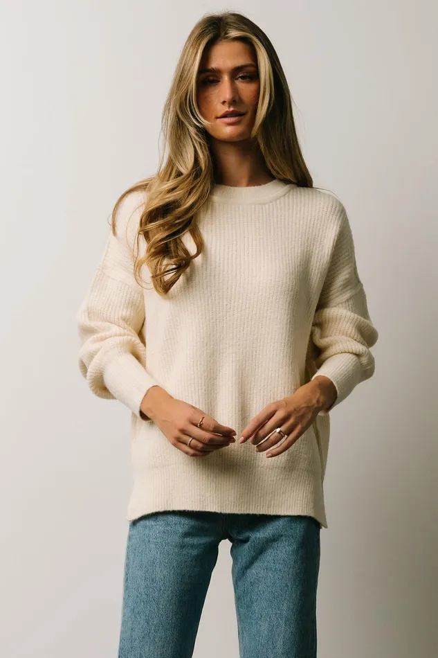 Jacey Knit Sweater Ivory Women Baltic Born Sweaters Jacey Knit Sweater Ivory Women Baltic Born Sweaters