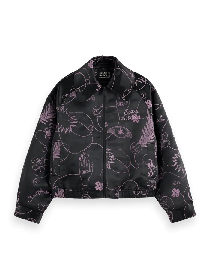 JACQUARD BOMBER JACKET Free Mind Jacquard Women Scotch and Soda Jackets and Coats