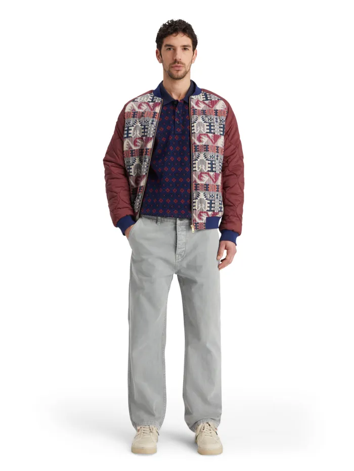 Jacquard Polo Ink Blue Jacquard Men Scotch and Soda TShirts and Polo Shirts