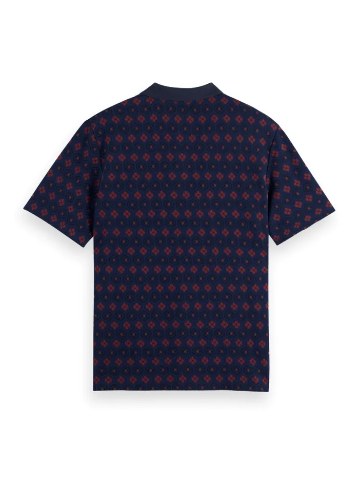 Jacquard Polo Ink Blue Jacquard Men Scotch and Soda TShirts and Polo Shirts