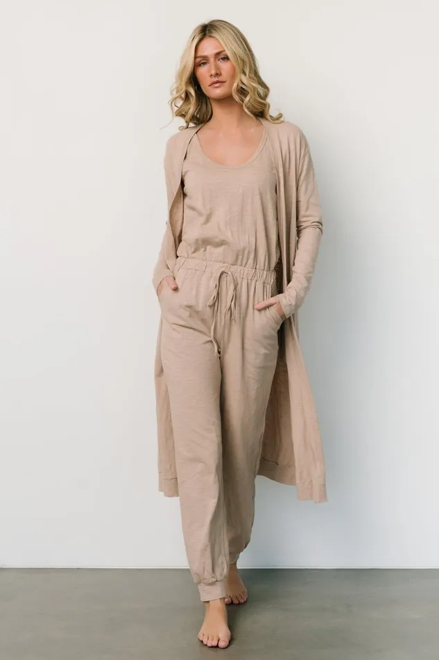 Janae Jumpsuit Cardigan Set Oatmeal Women Baltic Born Cardigans