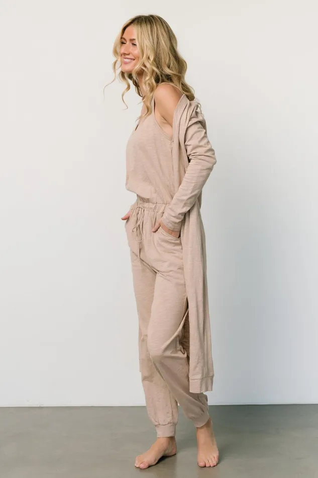 Janae Jumpsuit Cardigan Set Oatmeal Women Baltic Born Cardigans