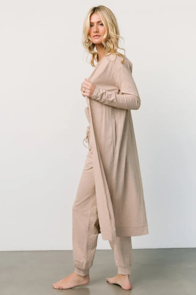 Janae Jumpsuit Cardigan Set Oatmeal Women Baltic Born Cardigans