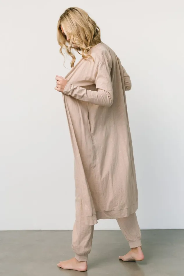 Janae Jumpsuit Cardigan Set Oatmeal Women Baltic Born Cardigans