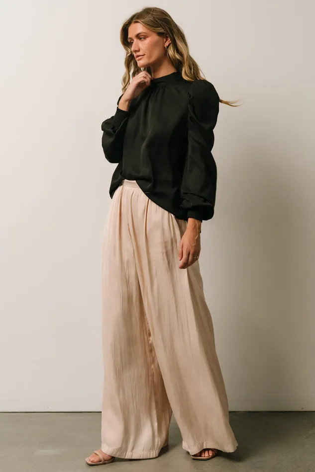 Jayla Palazzo Satin Pant Champagne Women Baltic Born Pants