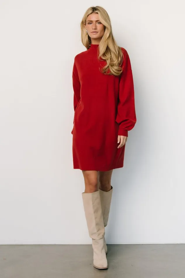Jennings Sweater Dress Red Women Baltic Born Sweaters Jennings Sweater Dress Red Women Baltic Born Sweaters