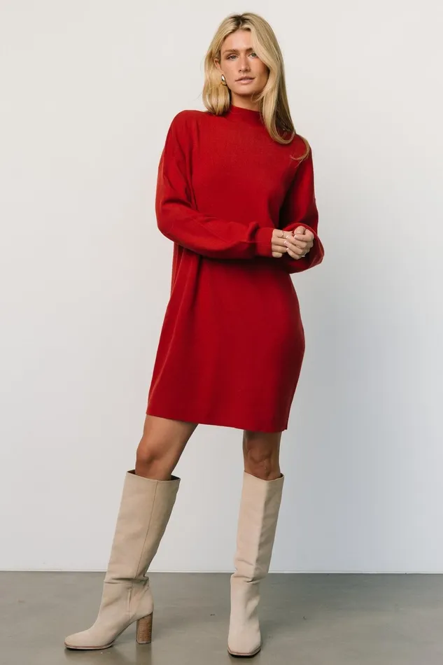 Jennings Sweater Dress Red Women Baltic Born Sweaters Jennings Sweater Dress Red Women Baltic Born Sweaters
