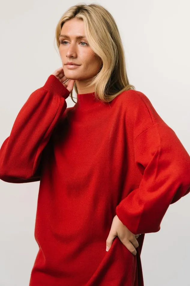 Jennings Sweater Dress Red Women Baltic Born Sweaters Jennings Sweater Dress Red Women Baltic Born Sweaters