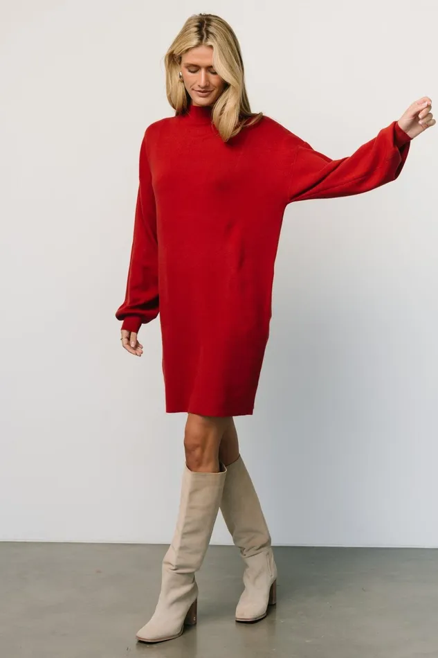 Jennings Sweater Dress Red Women Baltic Born Sweaters Jennings Sweater Dress Red Women Baltic Born Sweaters