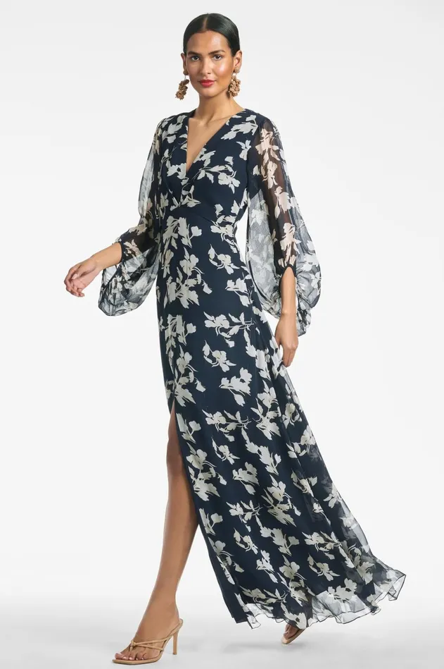 Jenny Gown 8211 Navy Venetia Petal Women Sachin and Babi Covered