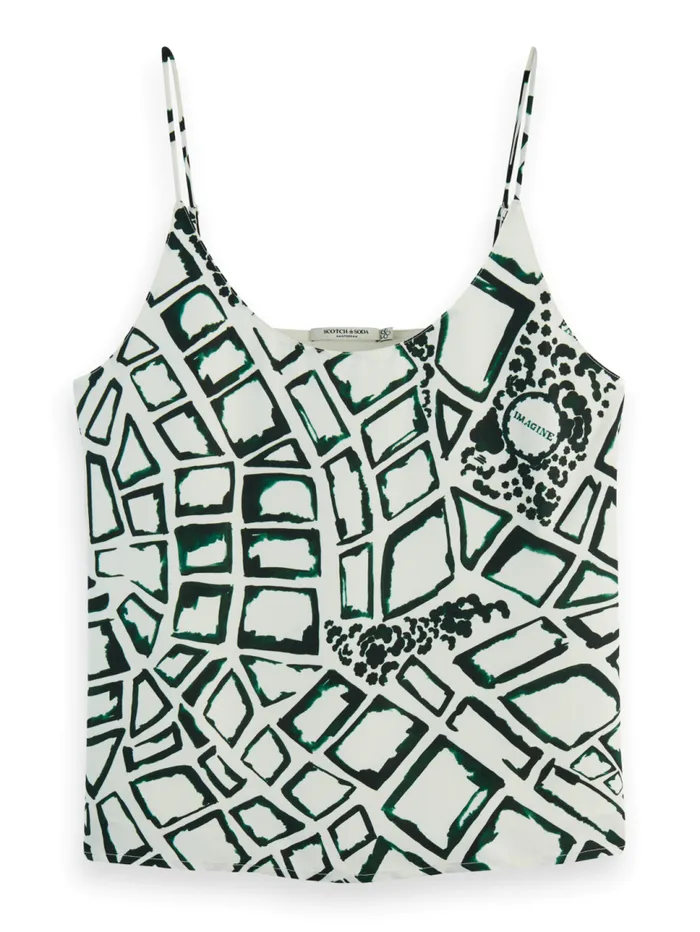Jersey Woven Tank Nieuw Amsterdam City Soft Ice Women Scotch and Soda Tops and TShirts