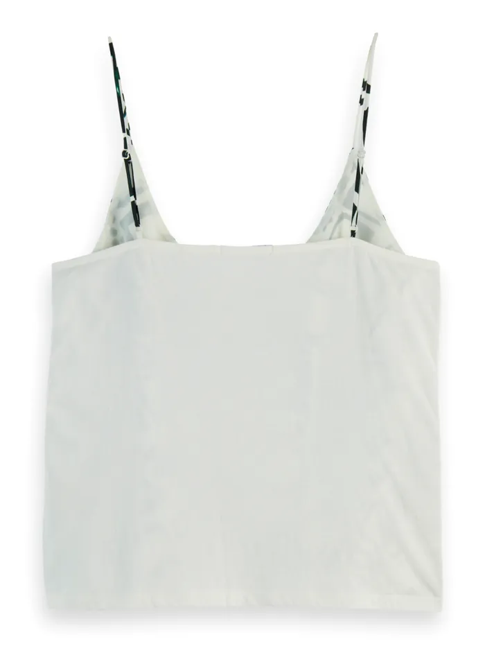 Jersey Woven Tank Nieuw Amsterdam City Soft Ice Women Scotch and Soda Tops and TShirts Jersey Woven Tank Nieuw Amsterdam City Soft Ice Women Scotch and Soda Tops and TShirts