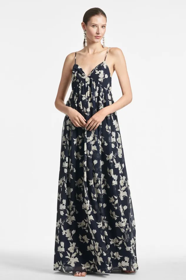 Jessica Gown 8211 Navy Venetia Petal Women Sachin and Babi Boho