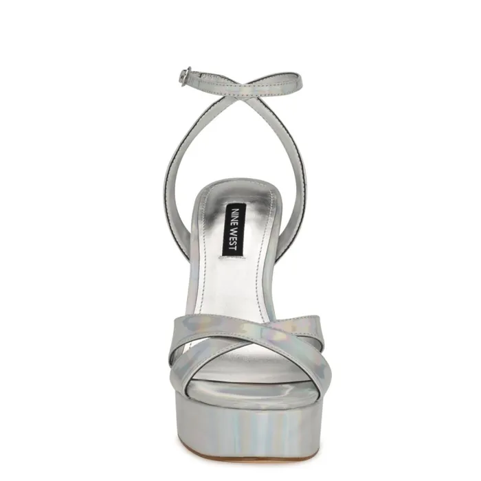 Jessie Platform Ankle Strap Sandals Silver Women Nine West Sandals Jessie Platform Ankle Strap Sandals Silver Women Nine West Sandals
