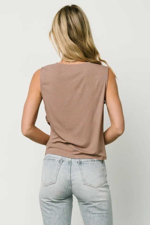 Jia Ruched Tank Top Light Mocha Women Baltic Born Blouses Shirts Jia Ruched Tank Top Light Mocha Women Baltic Born Blouses Shirts